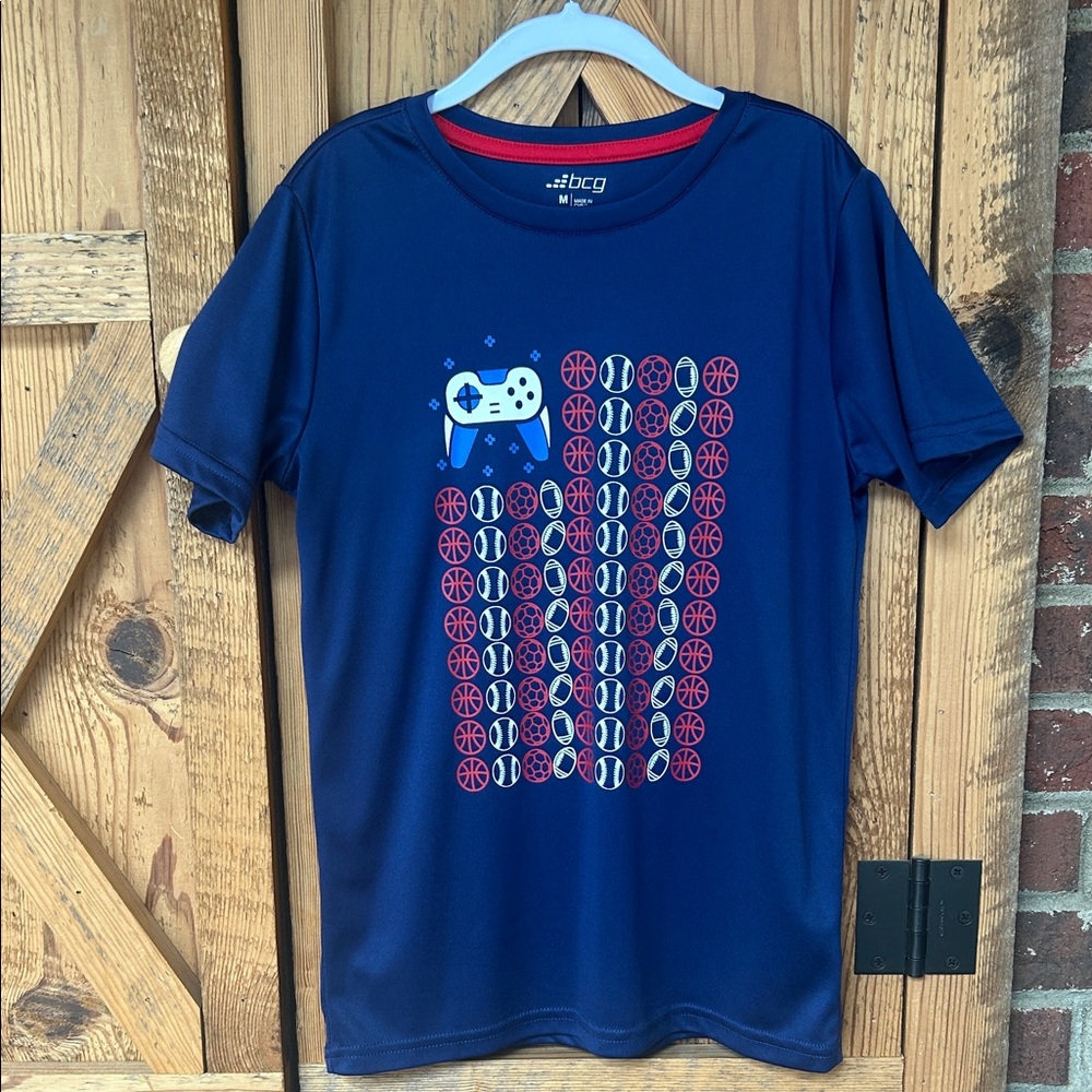 BCG Kids Dark Blue Sports Graphic Tee